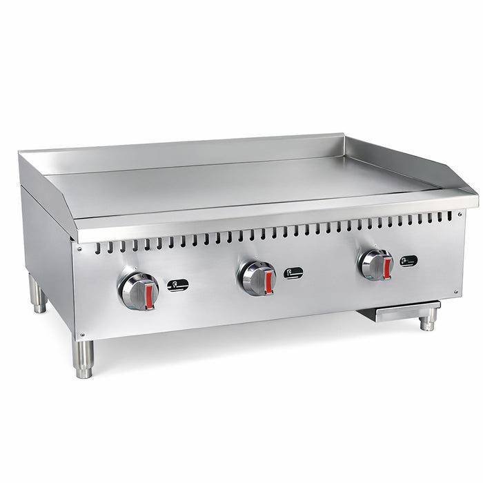Prepline ENCTGM-36-N/L 36" Commercial Countertop Gas Griddle with Manual Controls - 90,000 BTU