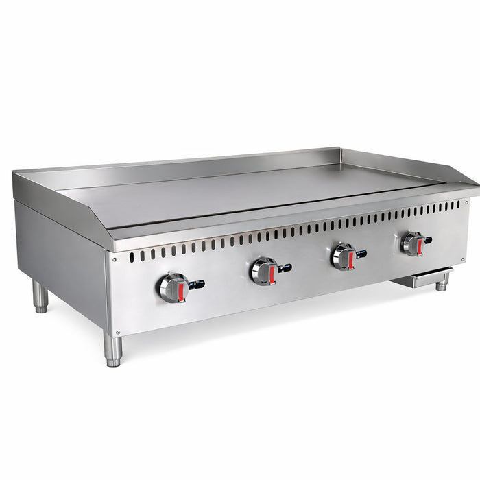 Prepline ENCTGM-48-N/L 48" Commercial Countertop Gas Griddle with Manual Controls - 12,000 BTU