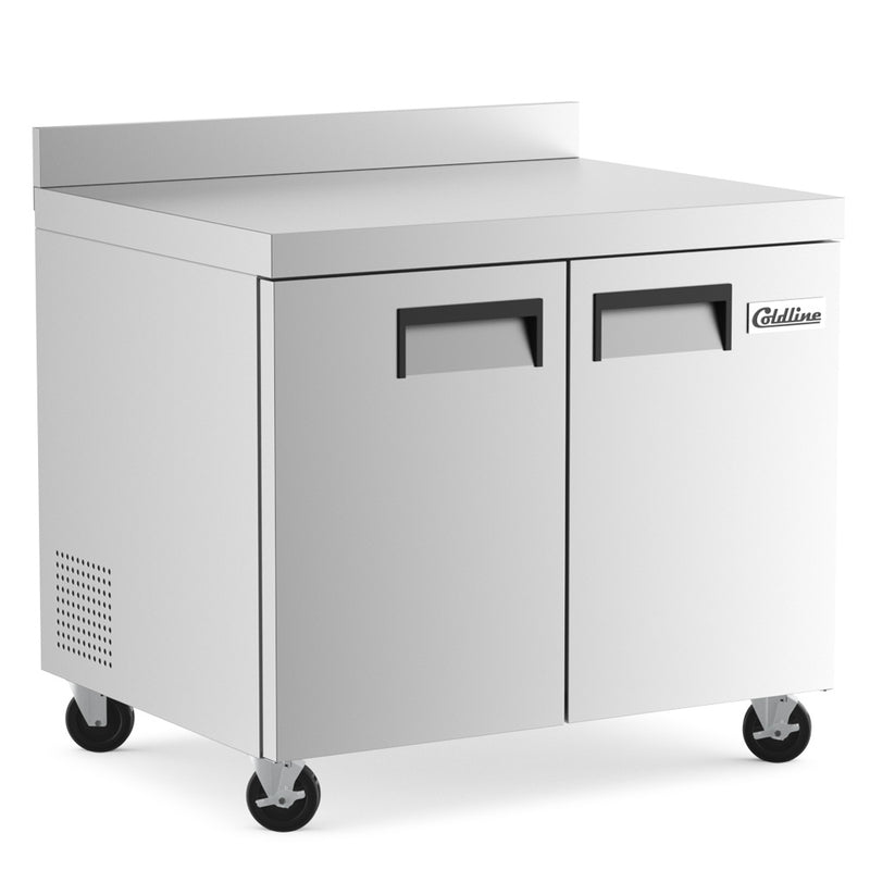 UC-36F-BS 36” Undercounter Work Top Freezer with 4” Backsplash