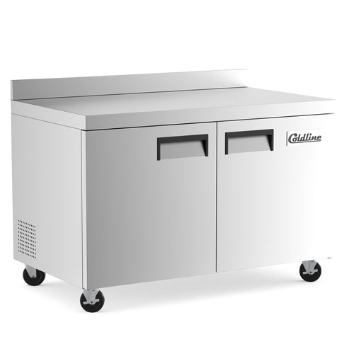 UC-48F-BS 48” Undercounter Work Top Freezer with 4” Backsplash