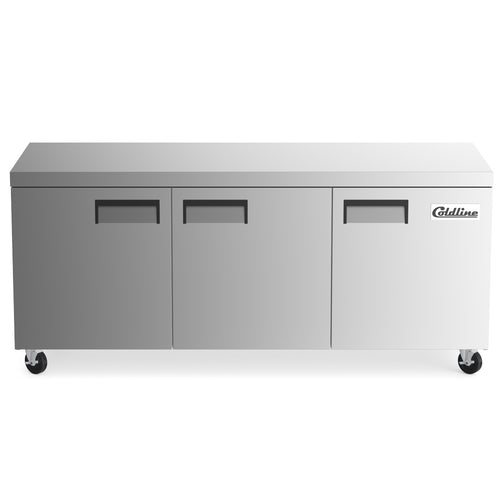 UC-72R 72” Undercounter Work Top Refrigerator - 15.5 Cu. Ft.