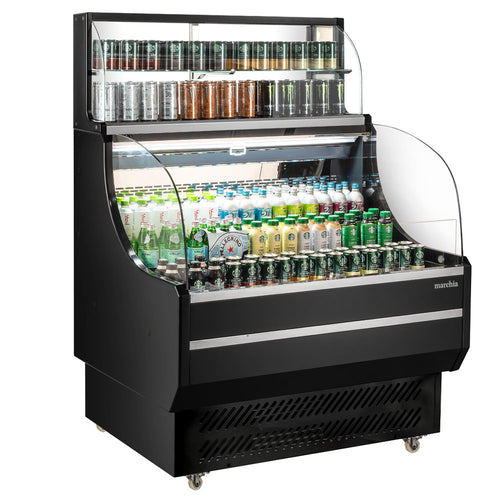 USTAR36 36" Black Low Profile Horizontal Display Case Merchandiser