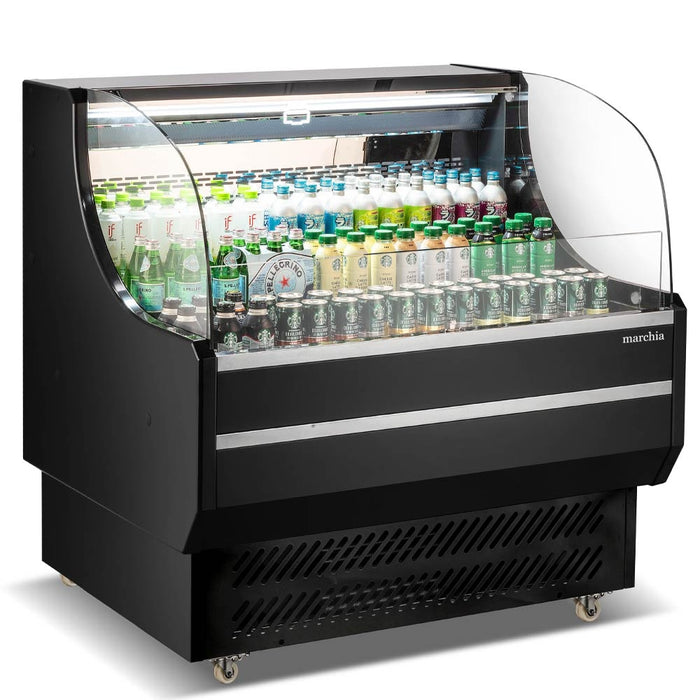 USTAR36 36" Black Low Profile Horizontal Display Case Merchandiser