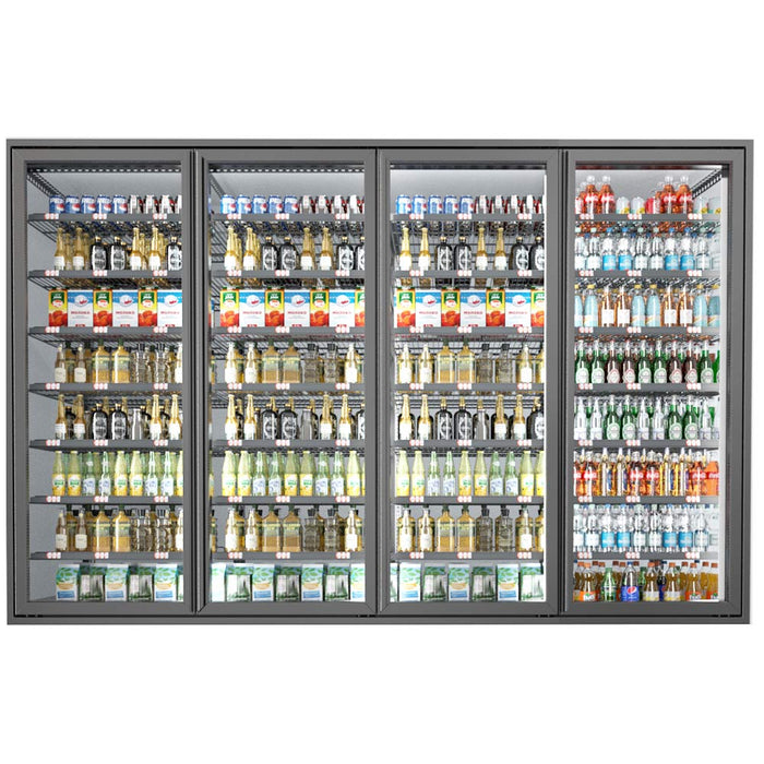 Coldline WGD-4-SET 30" x 78" Glass Doors with Shelving for Walk-In Cooler Merchandiser, 4 per Set