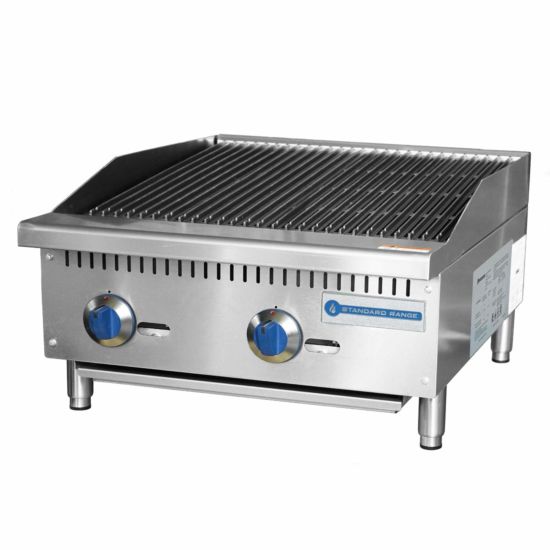 SR-CB24-M 24" Gas Countertop Radiant Charbroiler - 70,000 BTU