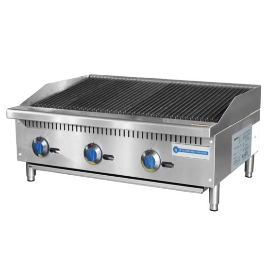 SR-CB36-M 36" Gas Countertop Radiant Charbroiler - 105,000 BTU