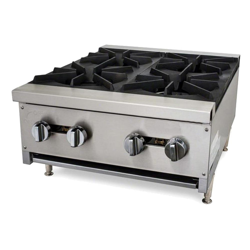 CHP-24-4 24" Gas Four Burner Commercial Countertop Hot Plate - 100,000 BTU