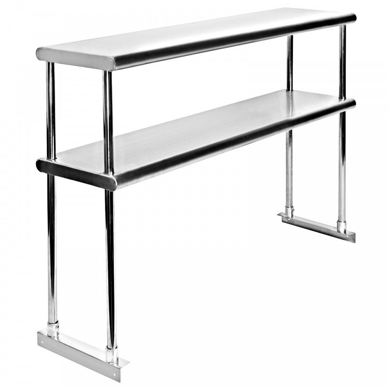PDOS-1470 14"W x 70"L Stainless Steel Double Tier Overshelf