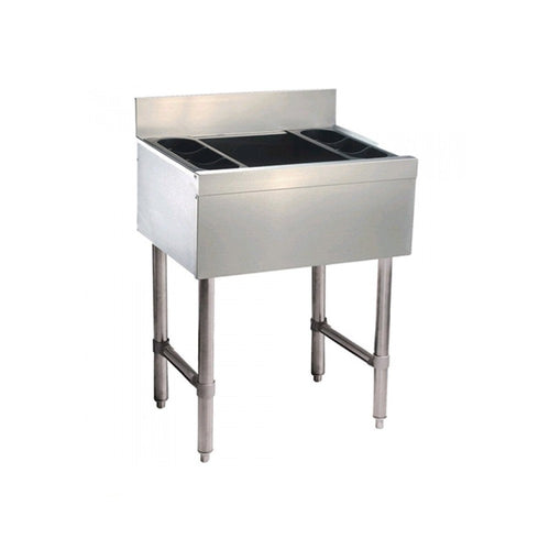 PIB182408 24" Stainless Steel Underbar Ice bin with 3" Backsplash