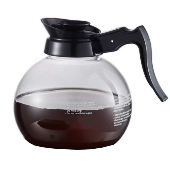 64 oz. Glass Coffee Decanter with Black Handle