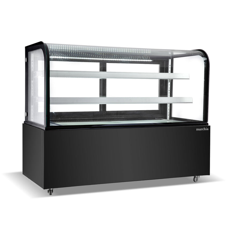MB60-B 60" Black Curved Glass Refrigerated Bakery Display Case