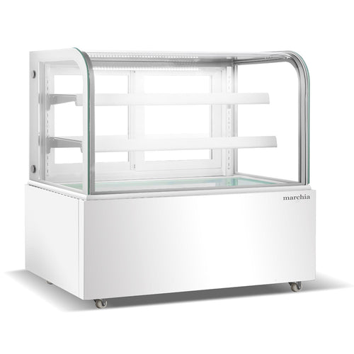 MB60-W 60" White Curved Glass Refrigerated Bakery Display Case