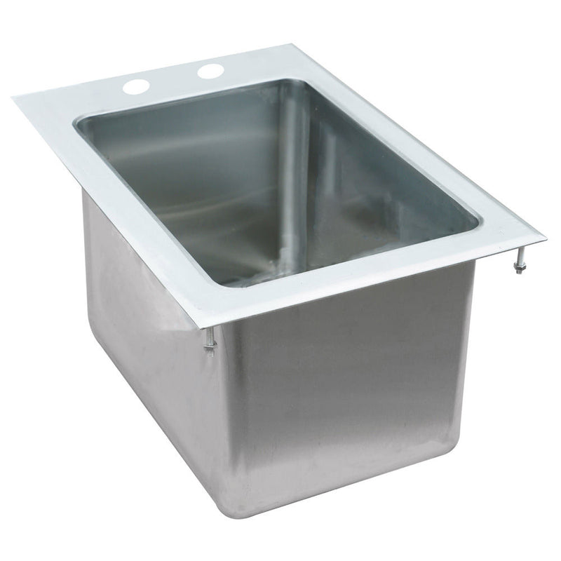 16" x 14" x 8" Drop-In Stainless Steel One Compartment Sink