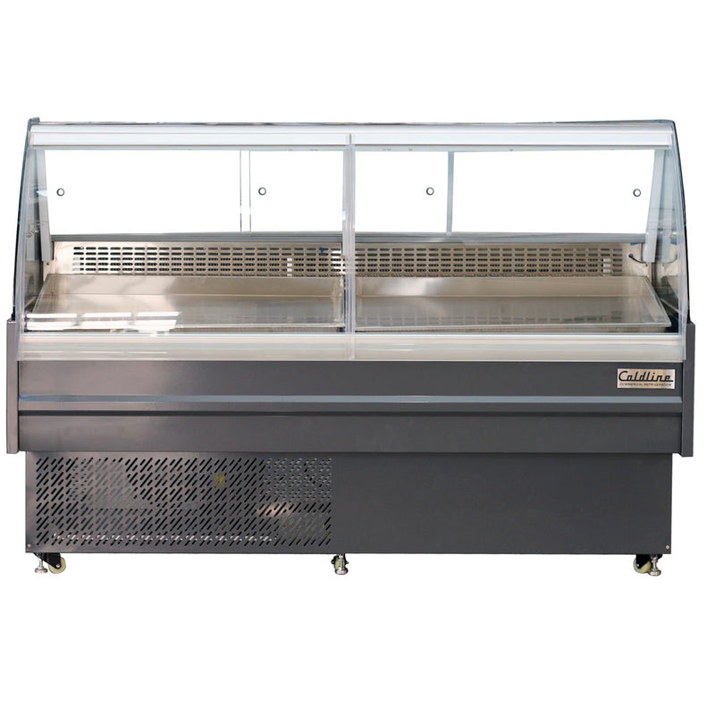 Coldline SDC72-F 72" Refrigerated Fish Display Case with Ice Bin and Drain