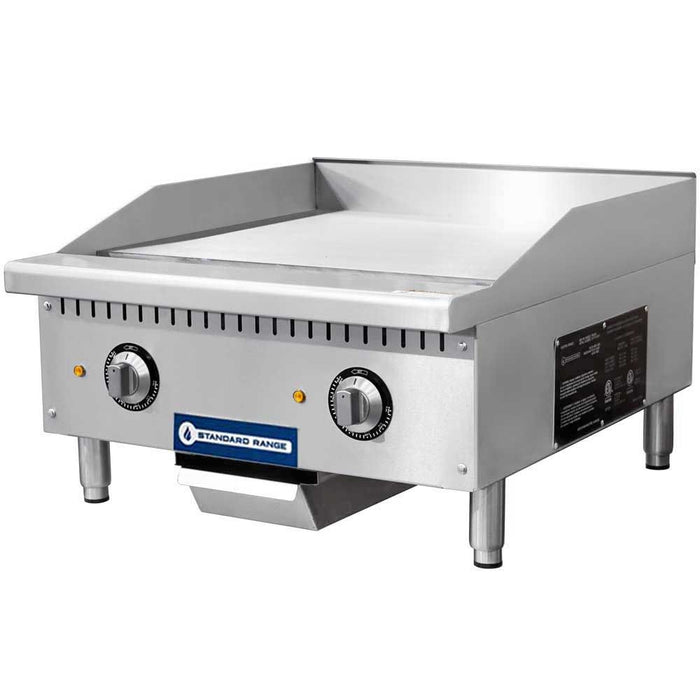 SR-EG24 24" Commercial Electric Thermostatic Countertop Griddle, 208-240V