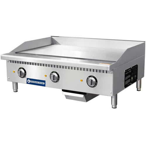 SR-EG36 36" Commercial Electric Thermostatic Countertop Griddle, 208-240V