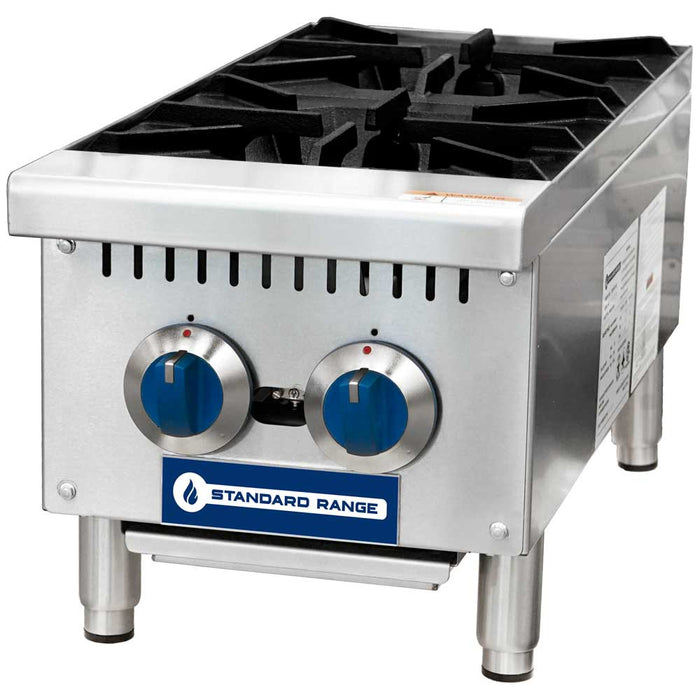 SR-HP12-M 12" Gas Hot Plate with 2 Burner - 50,000 BTU