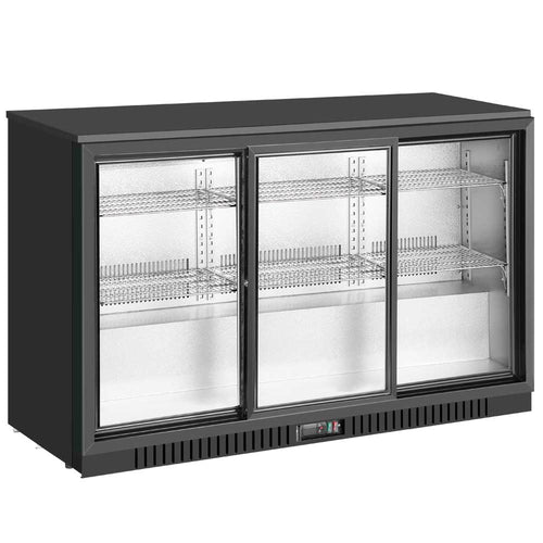 U-BB3 54" Three Sliding Door Merchandising Bar Cooler